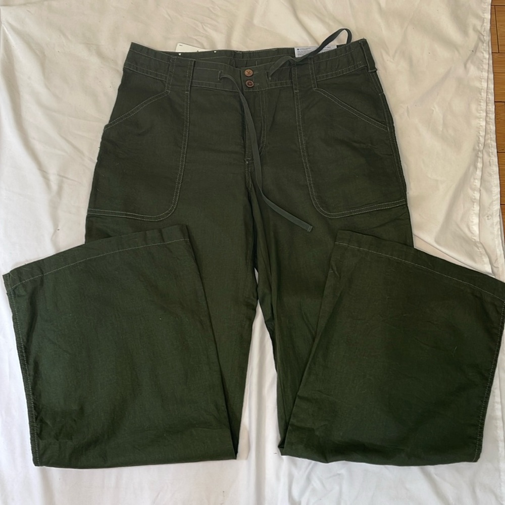 Women’s Patagonia Green Hemp Wide Leg Pants, sz 10